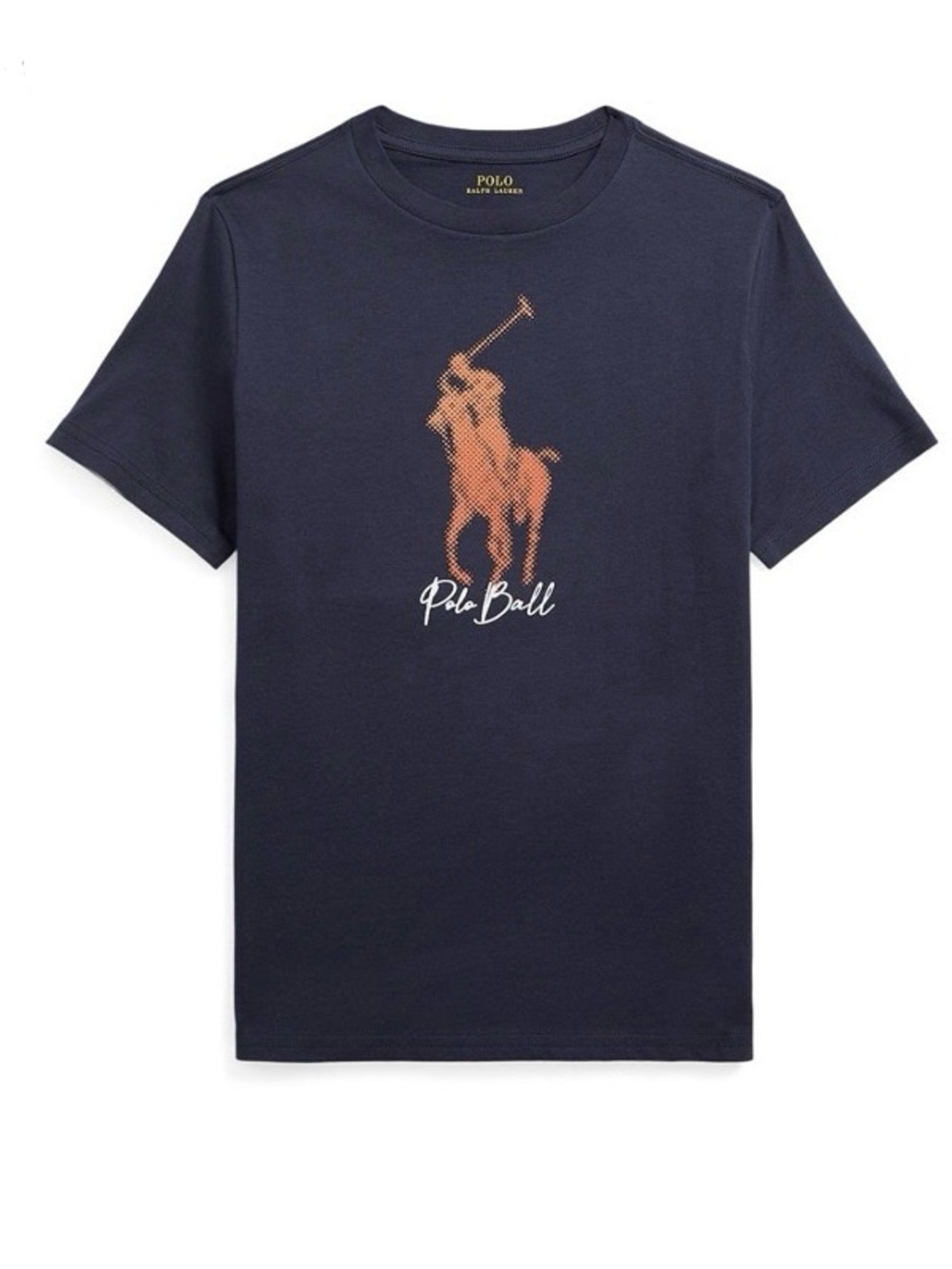 Polo Ralph Lauren Kids Size XL 18-20 T-Shirt Blue Red Pixel Big Pony Polo Ball -